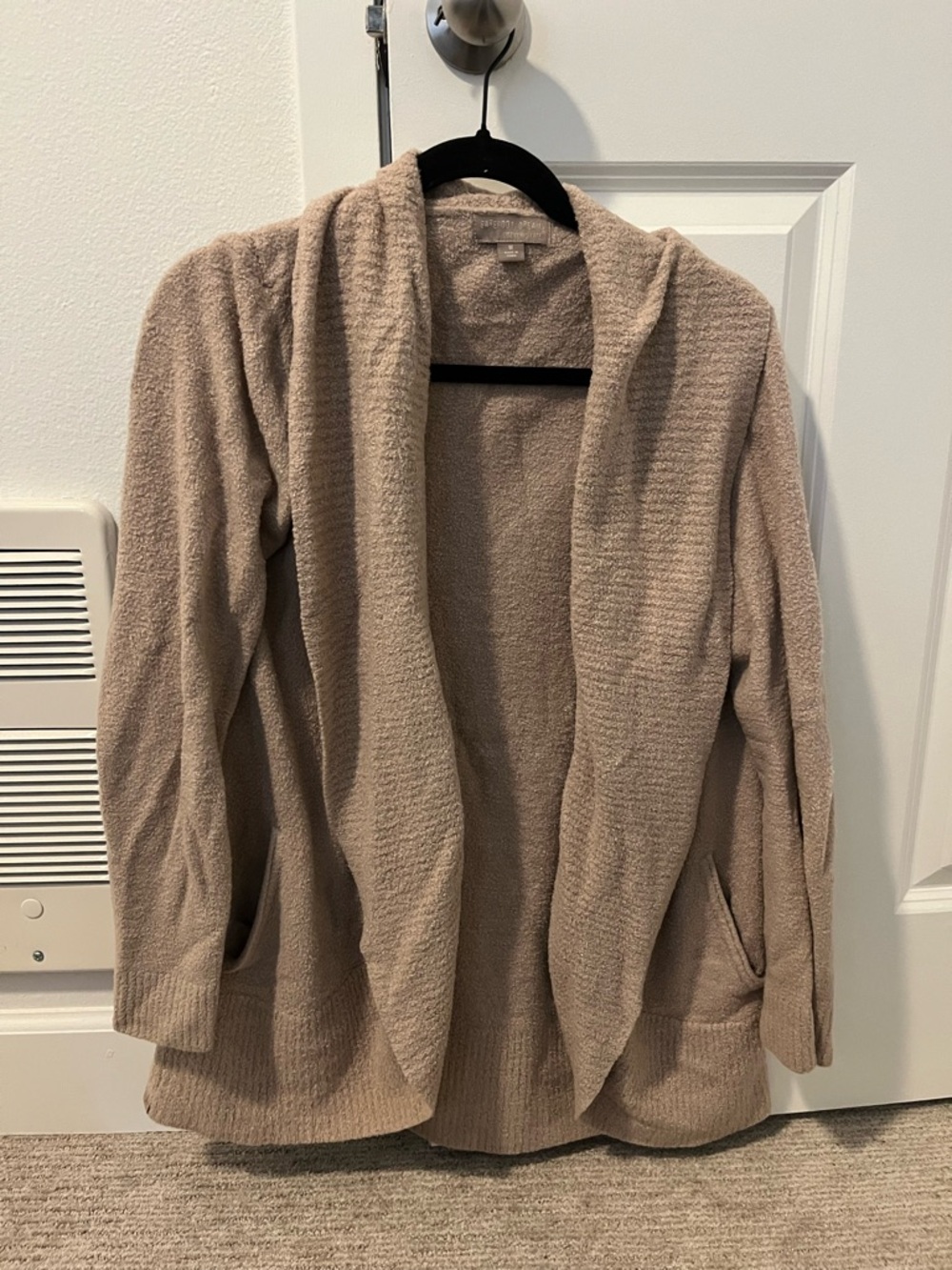 Barefoot Dreams Open-Front Cardigan in Taupe